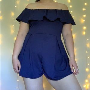 Blue Formal Romper